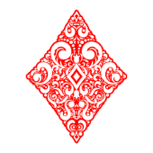 decorative D red